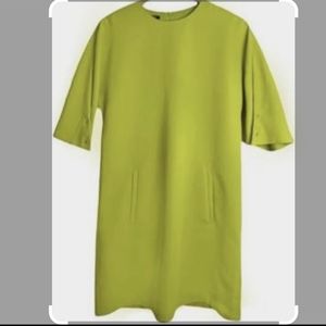 Armani Exchange Chartreuse Green Tunic Dress Sz S